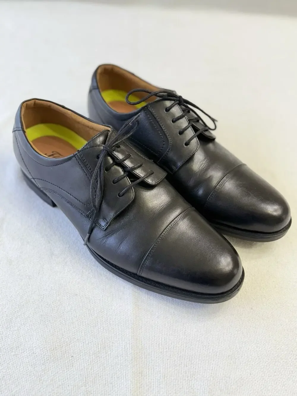 Florsheim Cap Toe Oxford Shoes 12 D Black Leather Dress Business